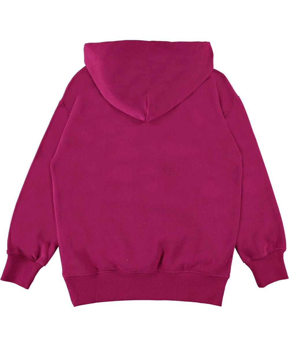 Moz - Fuchsia - Fuchsia biologische hoodie met future