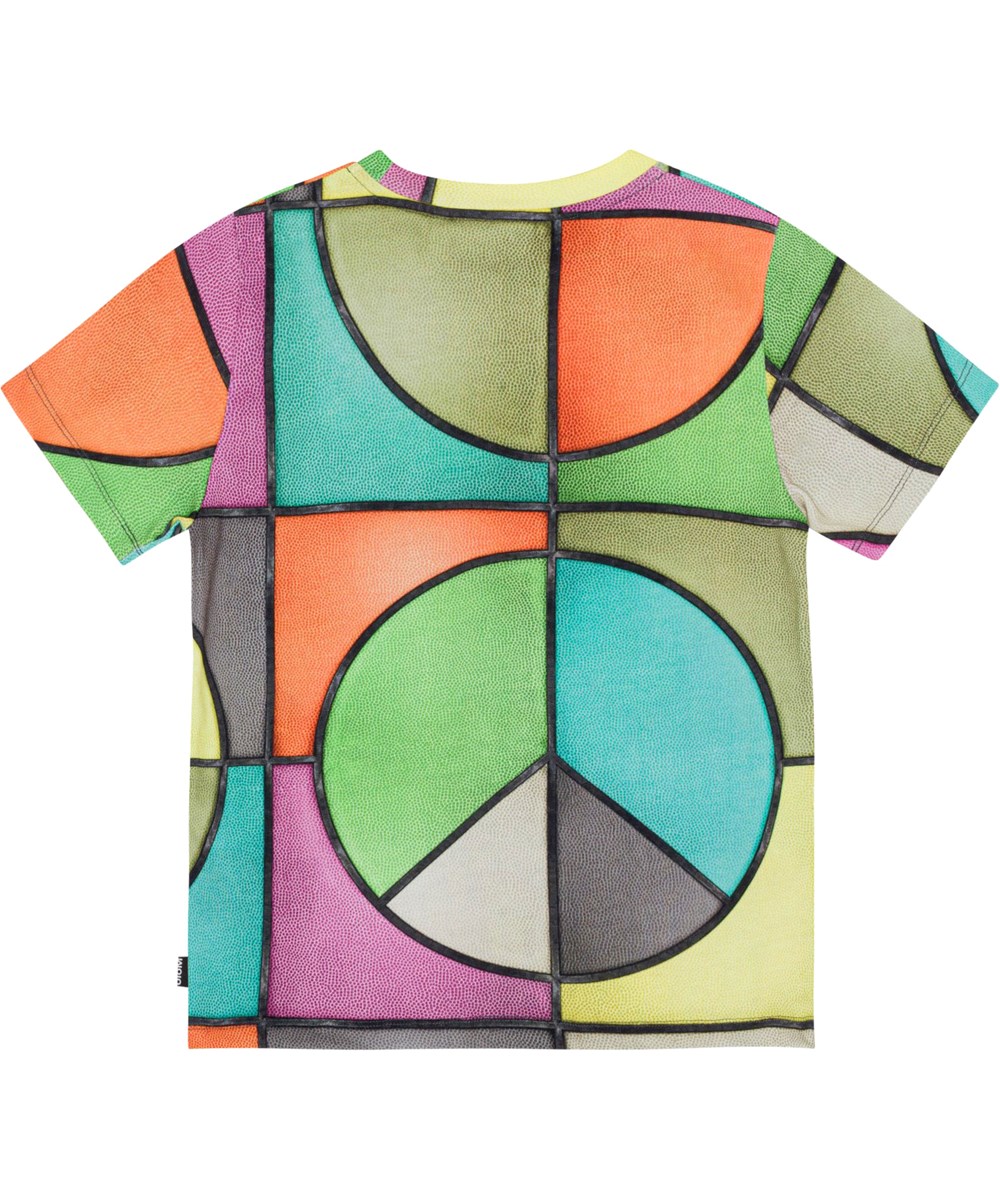 Ralphie - Basket Colour - Kleurrijke biolgische t-shirt met een basketbalprint
