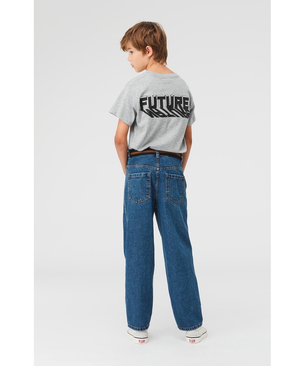 Rame - Grey Melange - Grijze t-shirt met Future nature