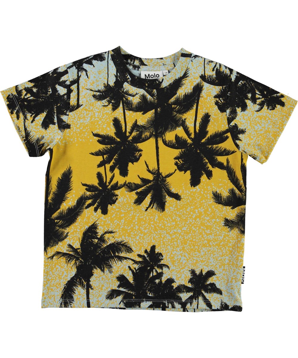 Rame - Sunrise Palms - Biologische t-shirt met palmbomen print