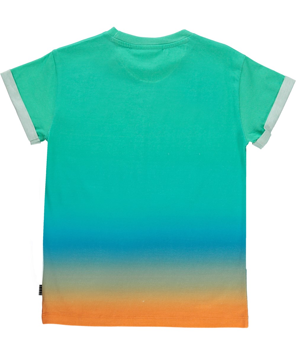 Randon - Palm Happy - Biologische regenboog t-shirt met palmbomen smiley