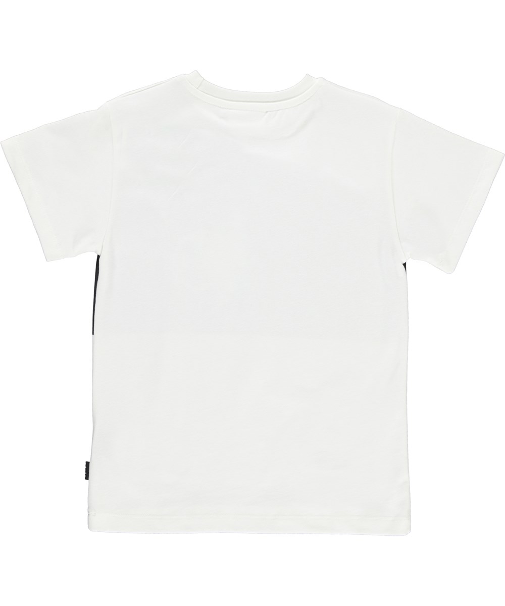 Rasmus - Disco Smile - Witte biologische t-shirt met een discobal