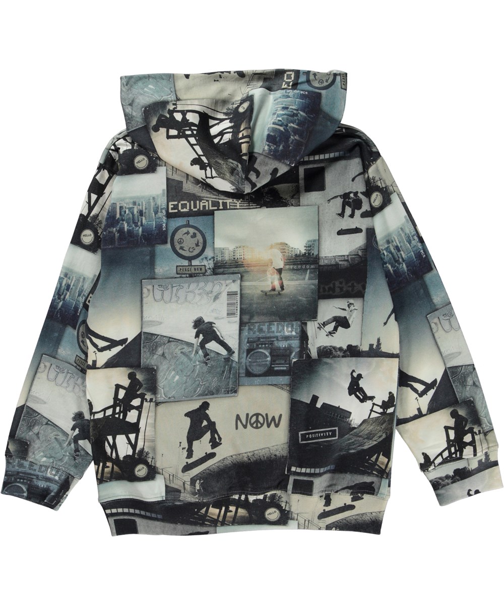Ratata - Skate Now - Blauwe hoodie met skaterprint