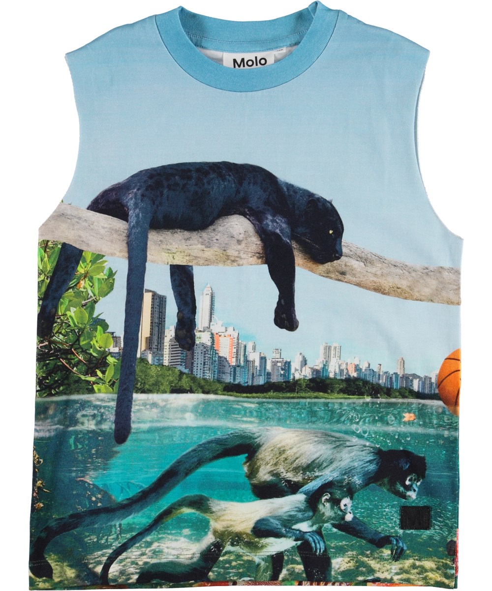 Ray - Jungle Fever - Tanktop met panterprint.