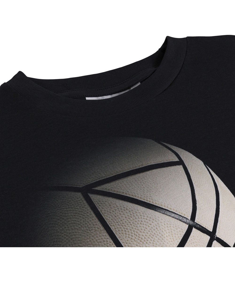 Riley - Basket Hoop Dk - Zwart kinder T-shirt gemaakt van biologisch katoen