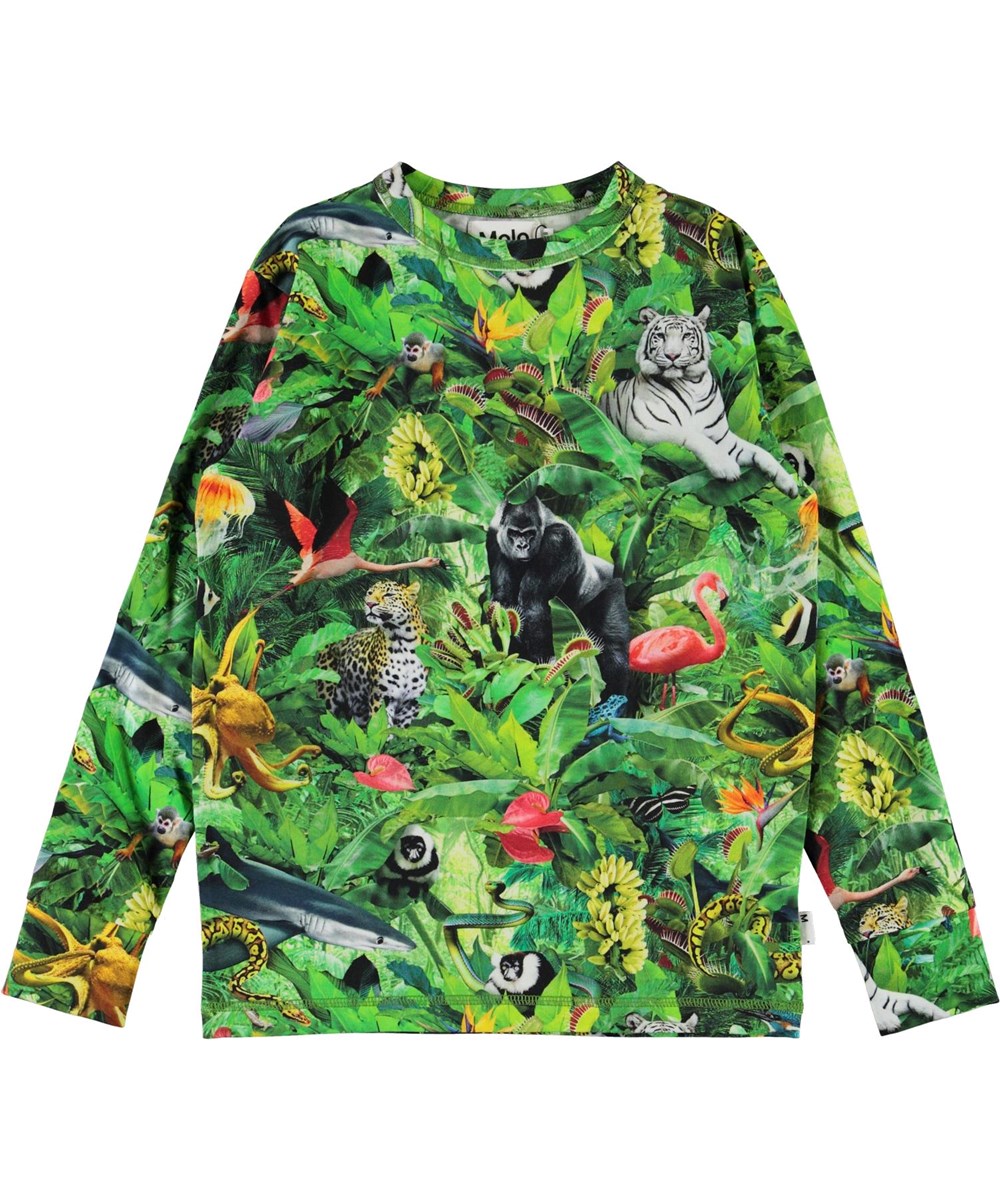 Rill - Fantasy Jungle - Biologisch shirt met dierenprint