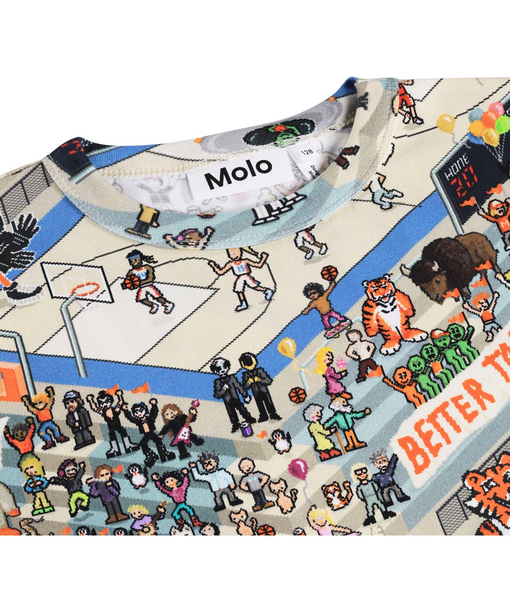 Rill - Pixel Basket - Kinder longsleeve gemaakt van biologisch katoen