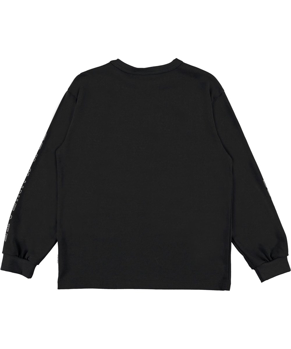 Rin - Black - Zwarte biologische shirt met het World Web