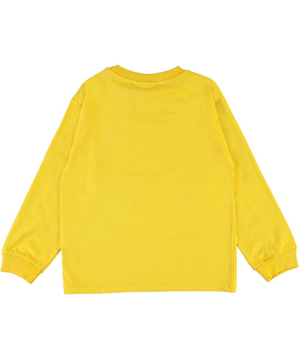 Rin - Sunrise - Gele biologische sweater met change print