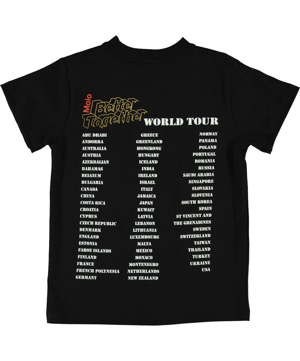 Road - World Tour - Zwarte t-shirt met World Tour print