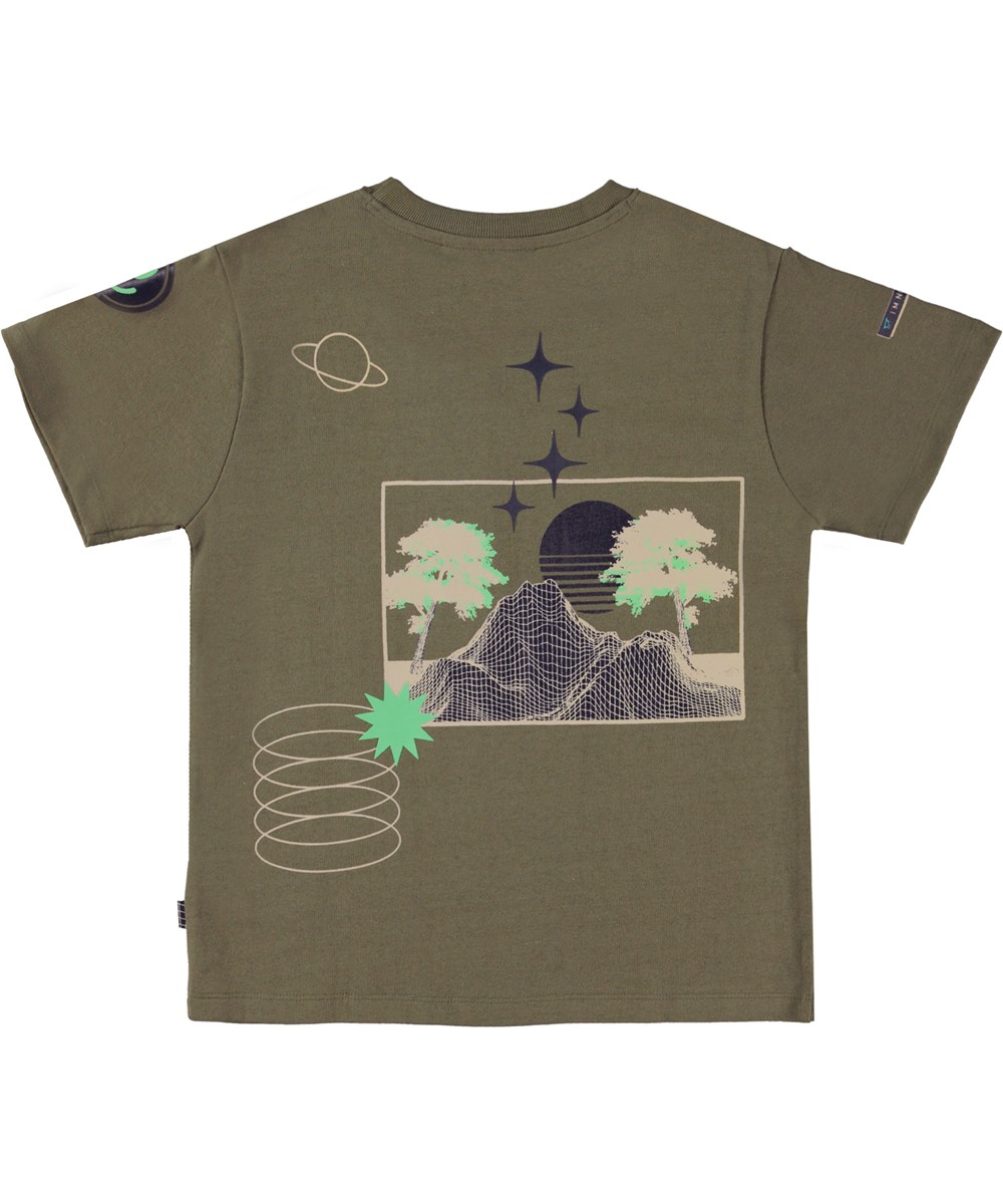 Rodney - Growth - Bruine t-shirt met computerprint