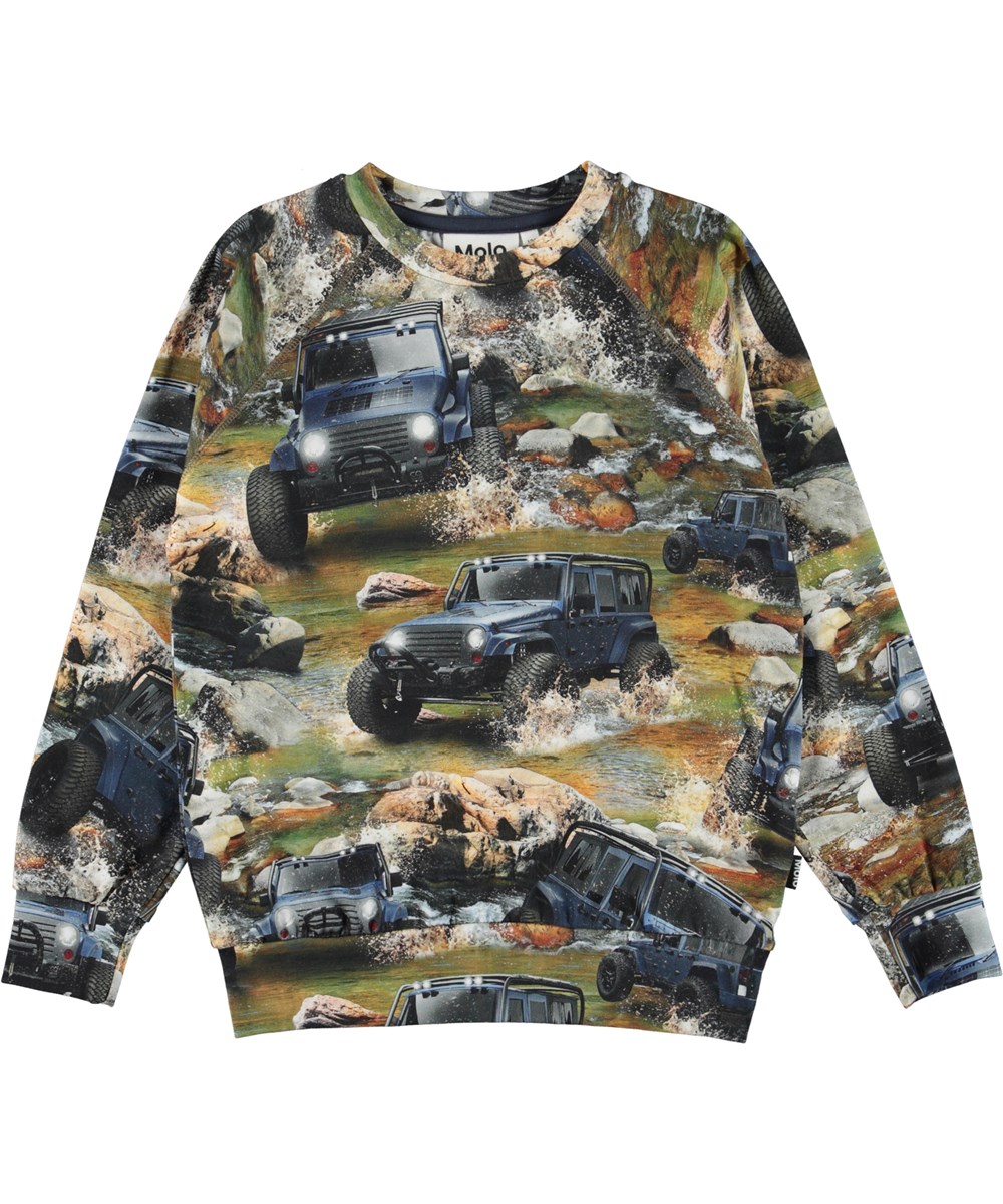 Romeo - Jeeps - Biologische sweater met jeep print