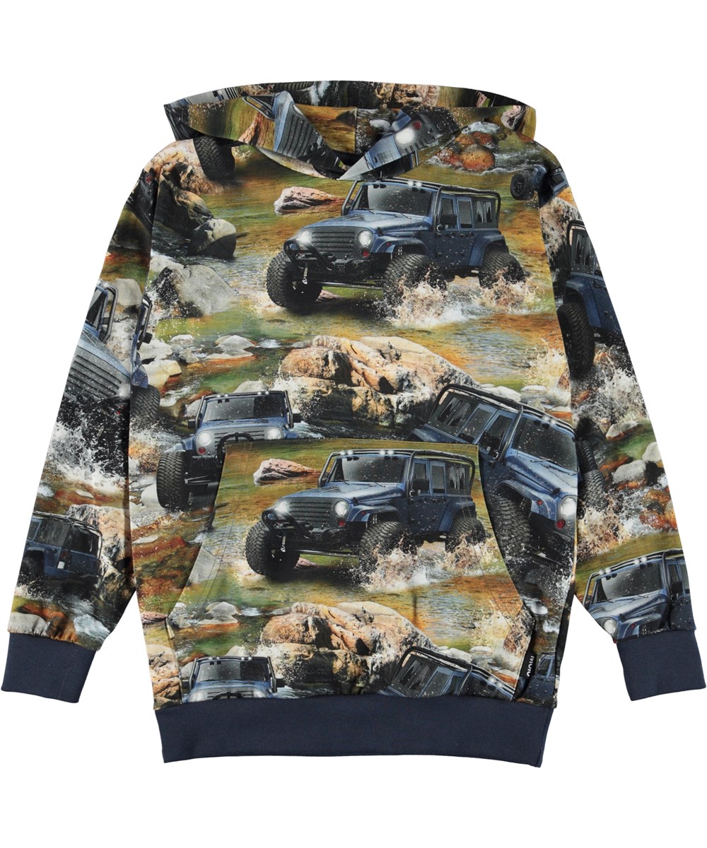 Romo - Jeeps - Biologische hoodie met jeep print