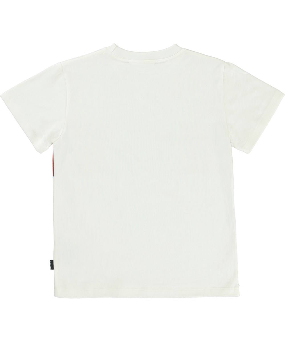 Roxo - BW Football - Witte biologische t-shirt met voetbalprint