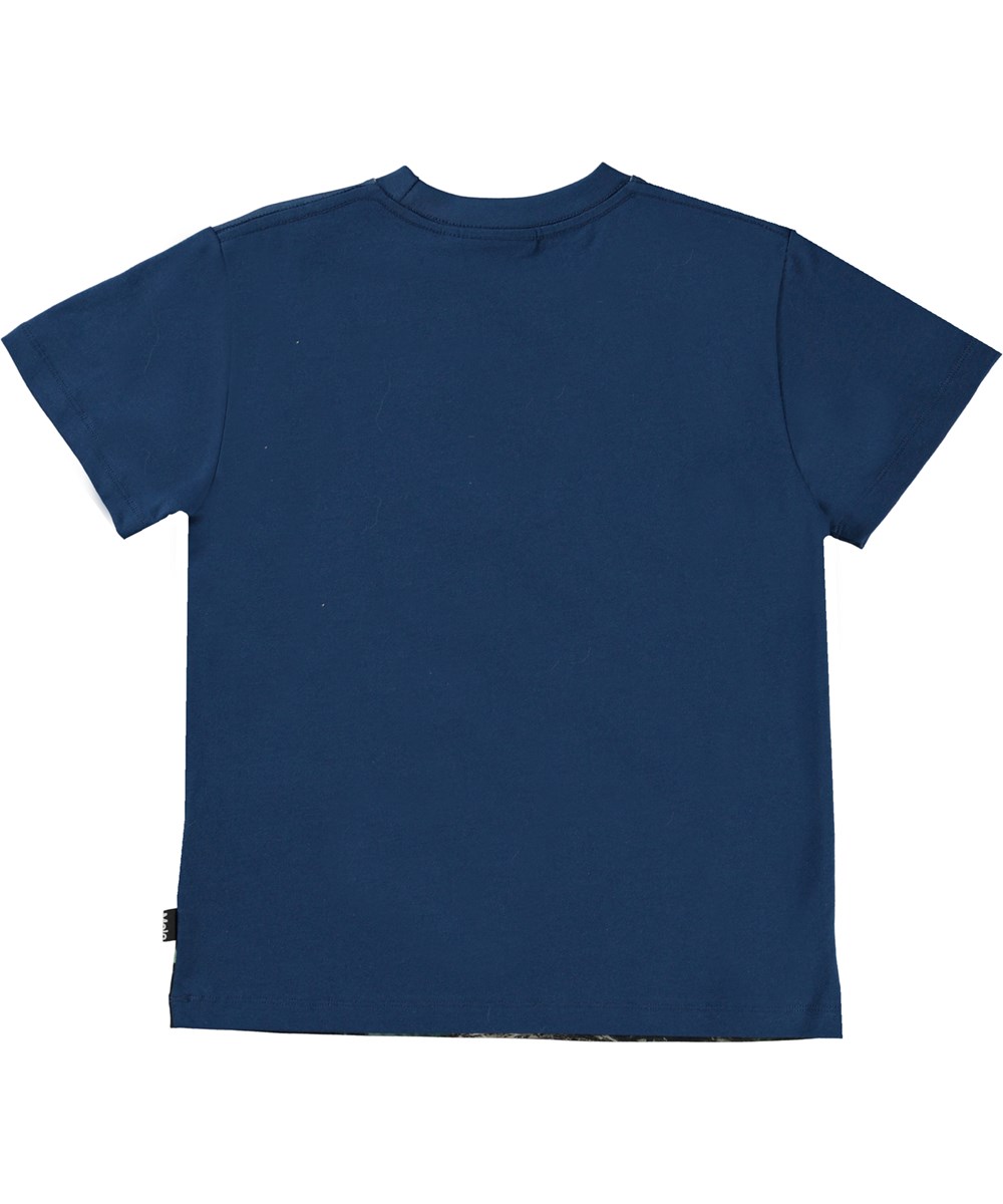 Roxo - Moonlight Tapir - Donkerblauwe t-shirt met volle maan tapir print