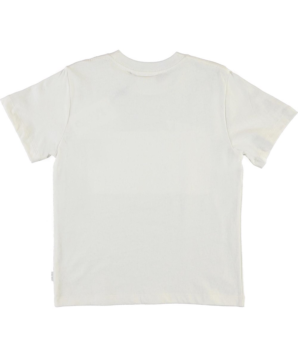 Roxo - Sunset Drive - Witte t-shirt met auto en zonsondergang