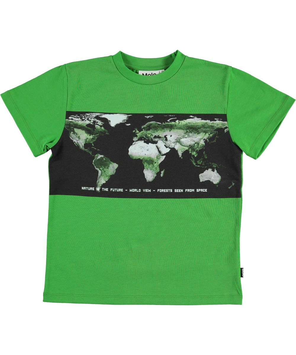 Roxo - Succulent - Groene t-shirt met wereldkaart