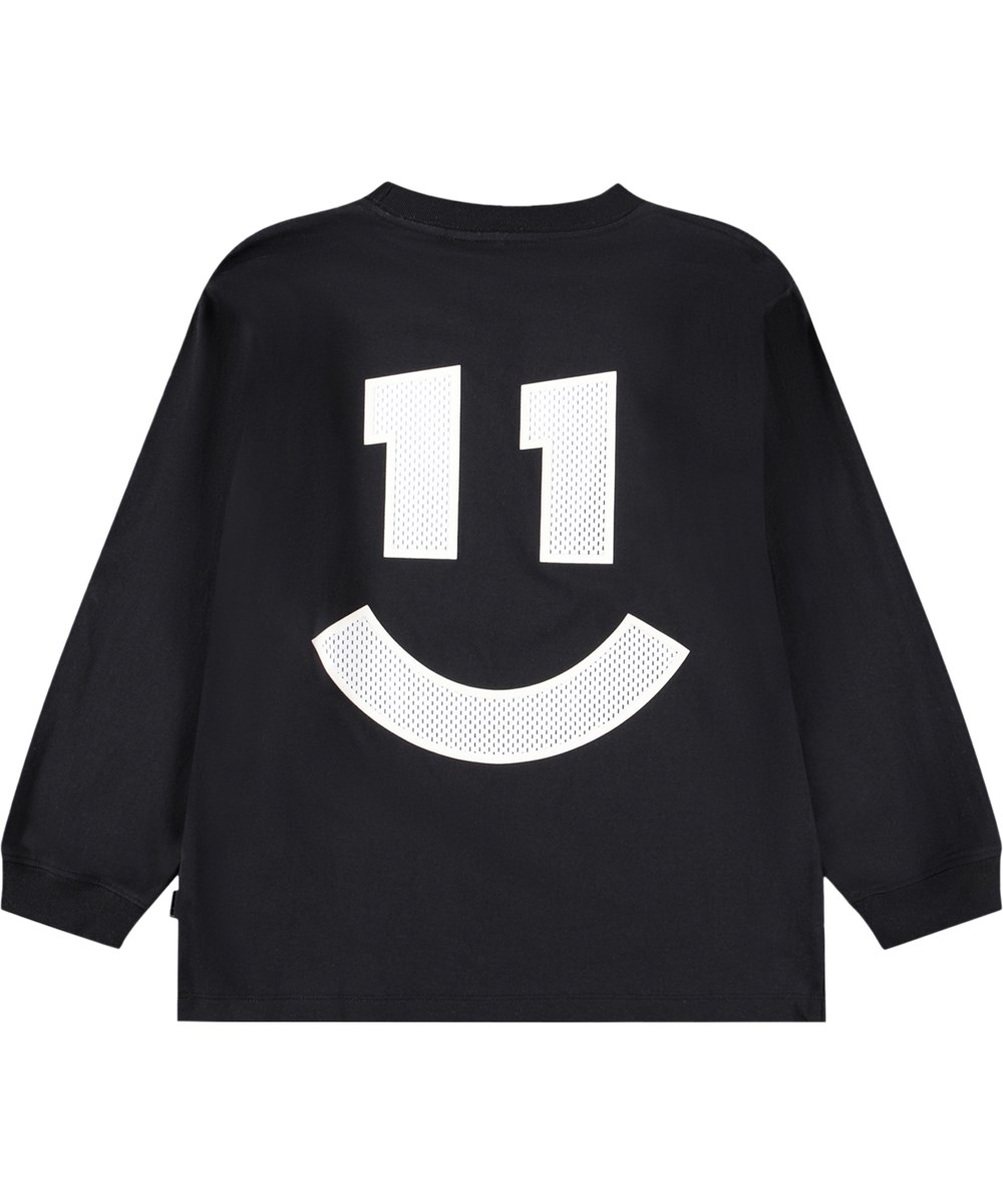 Rube - Black - Zwarte kinder longsleeve gemaakt van biologisch katoen