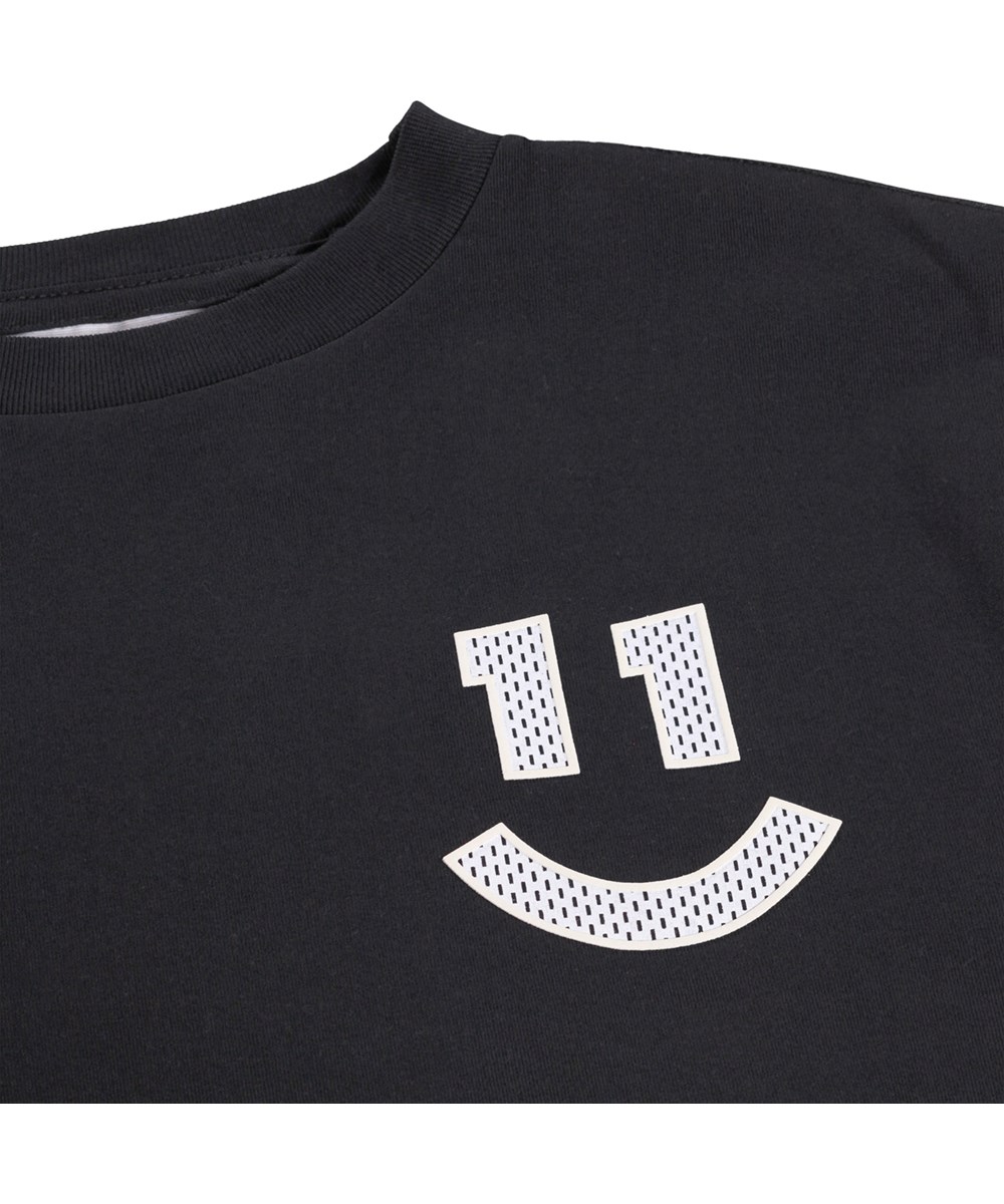 Rube - Black - Zwarte kinder longsleeve gemaakt van biologisch katoen