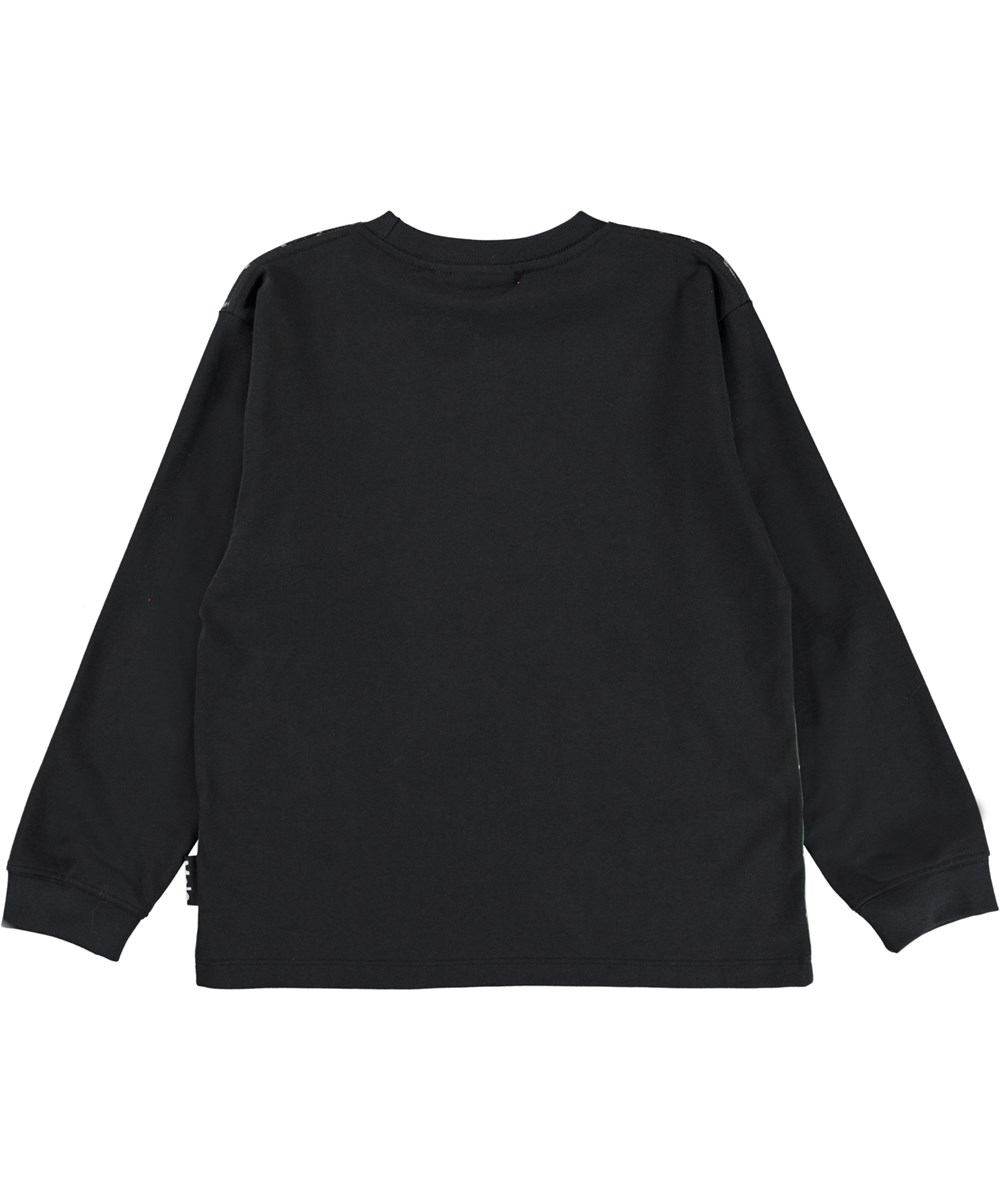 Rube - Football Goal - Zwarte biologische sweater met voetbal en doel