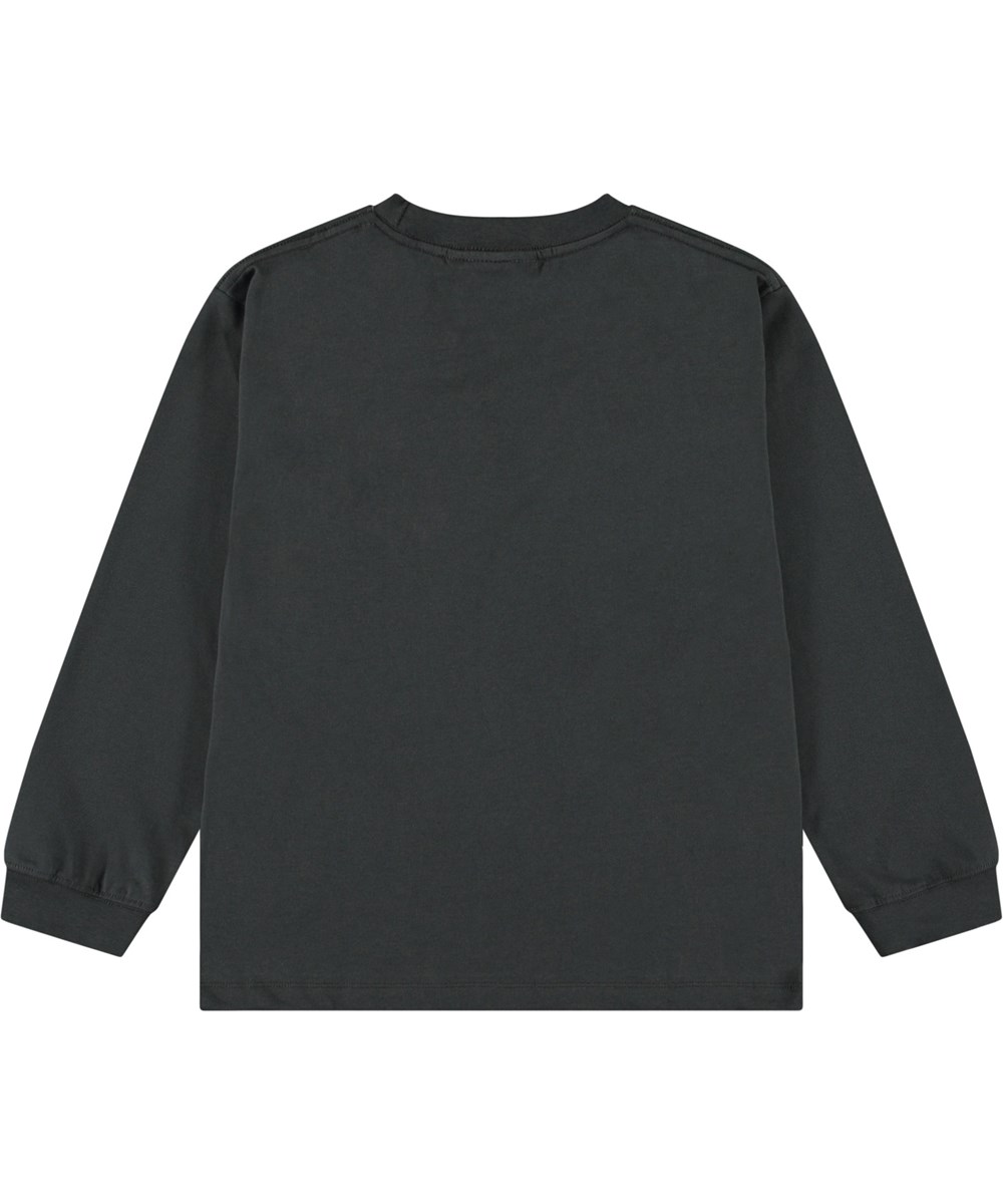 Rube - UFO Visitors - Ruimvallende kinder longsleeve van biologisch katoen met ribboord rond de hals en mouwen.