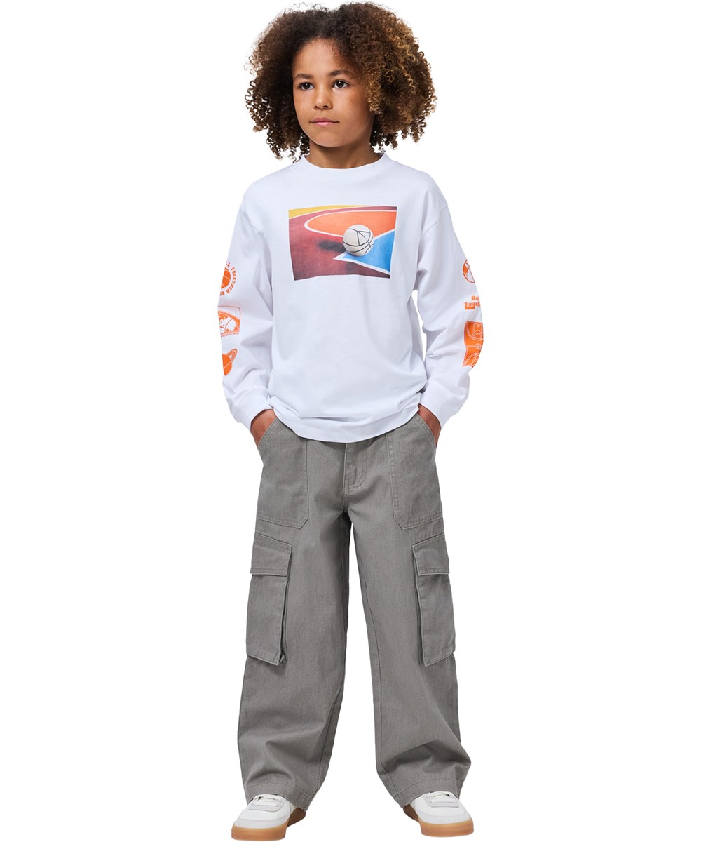 Rube - Whitest - Witte kinder longsleeve gemaakt van biologisch katoen