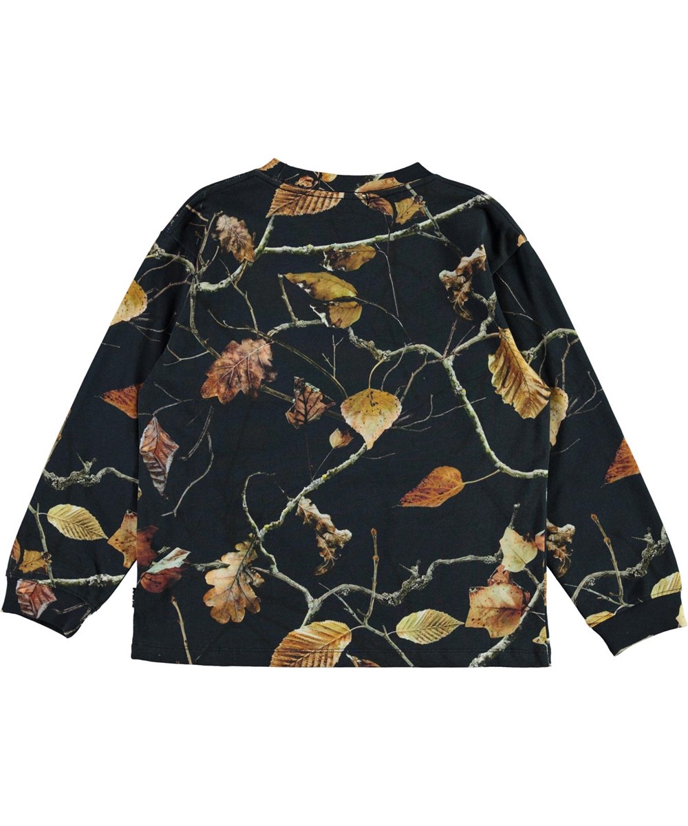 Ruben - Branch Camo - Biologische shirt met bladerenprint