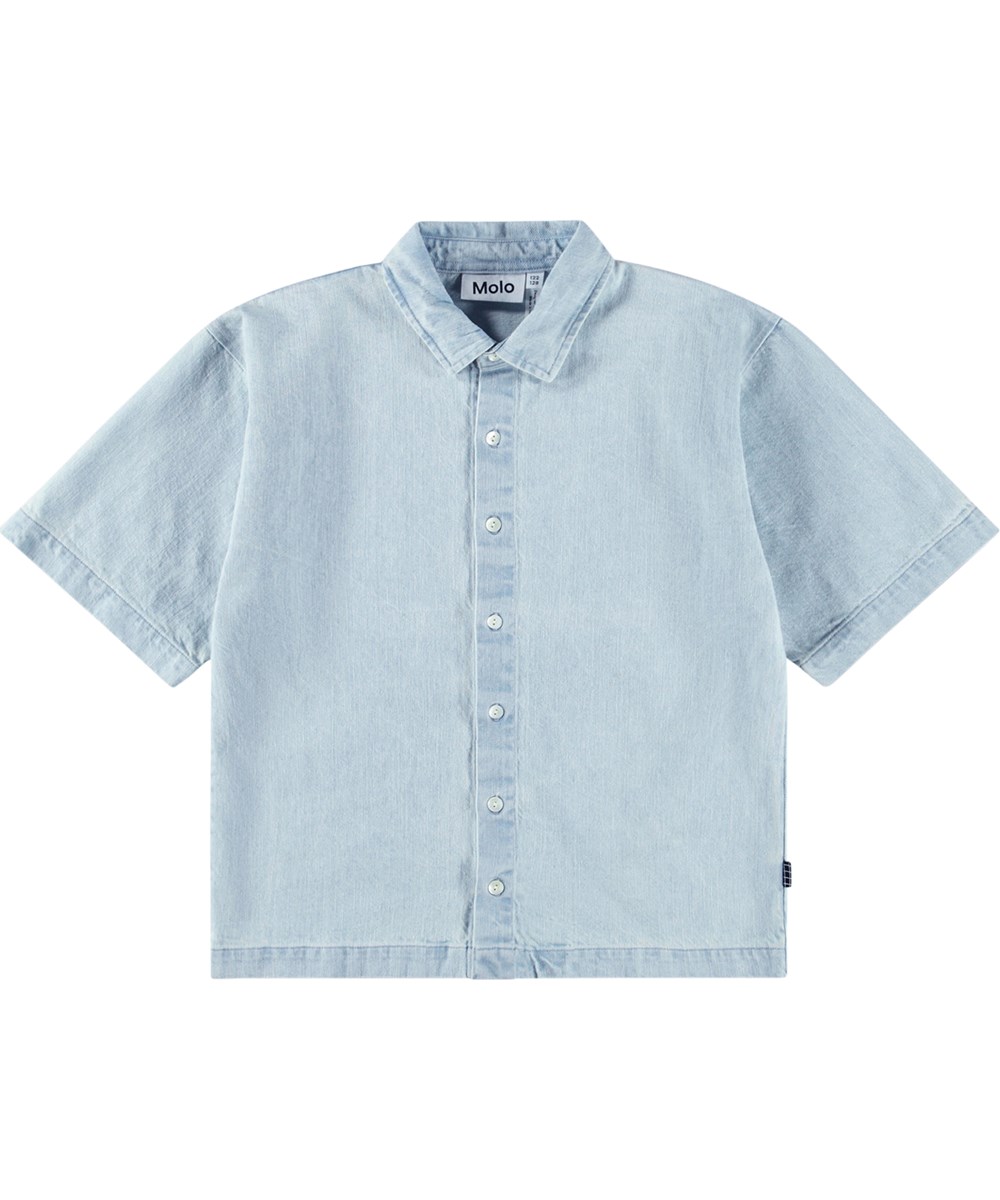 Richie - Misty Denim - Übergroßes Jeanshemd für Kinder aus Öko-Baumwolle