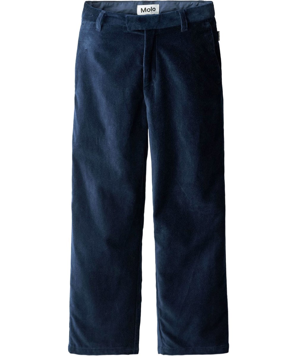 Adagio - Galaxy Blue - Dunkelblaue Samthose für Kinder aus Baumwolle.