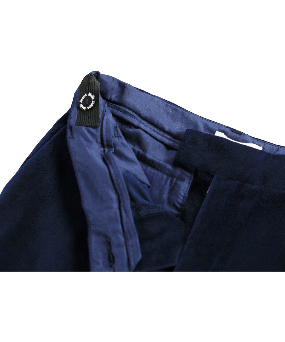 Adagio - Galaxy Blue - Dunkelblaue Samthose für Kinder aus Baumwolle.