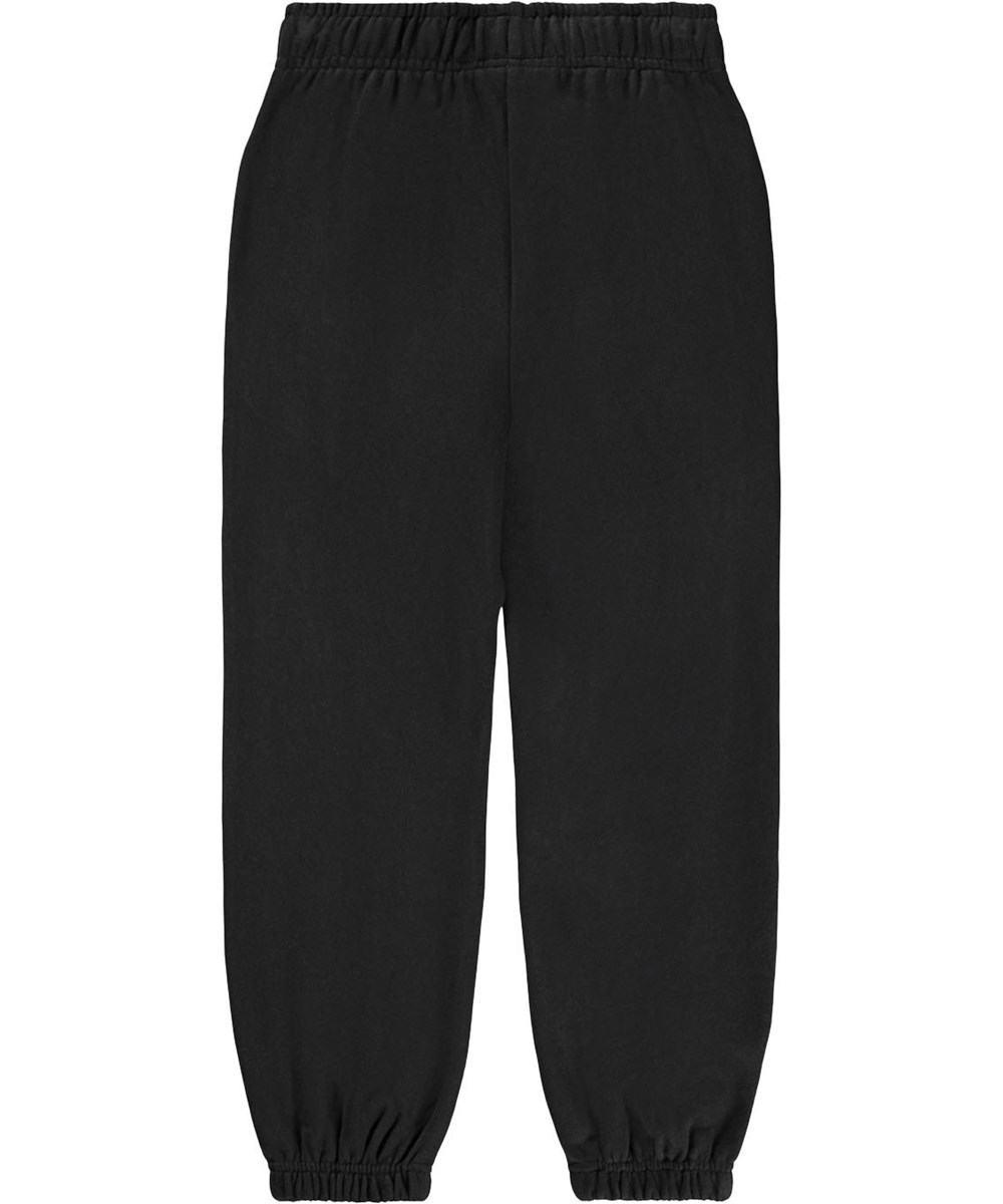 Adan - Black - Schwarze Jogginghose für Kinder aus Öko-Baumwolle.