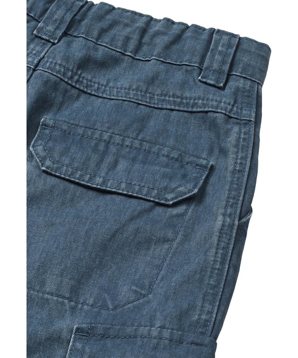 Adventuron - Oceanic Wash - Abnehmbare blaue Cargohose für Kinder aus Baumwoll-Denim