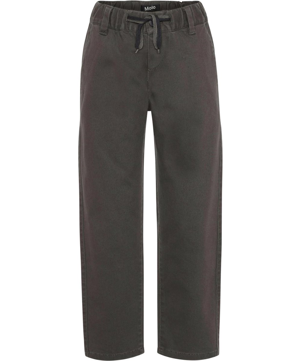 Aesy - Beluga - Braune Chinohose mit Bindeband