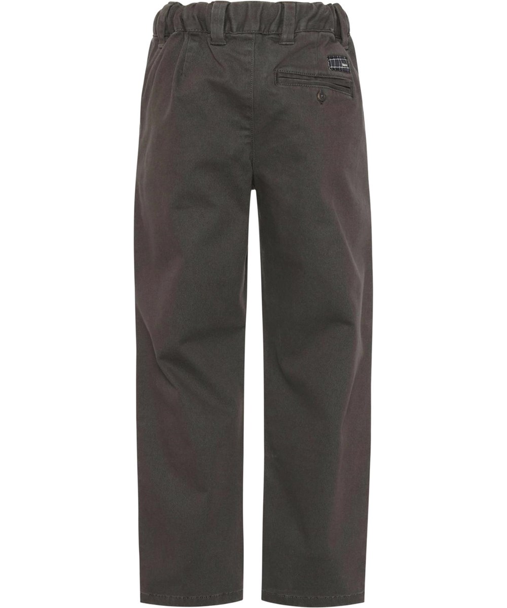 Aesy - Beluga - Braune Chinohose mit Bindeband