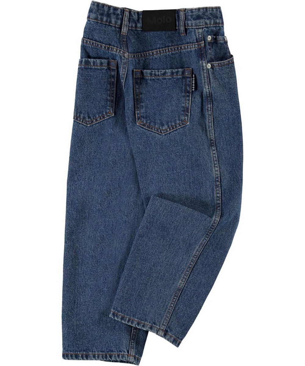 Aiden - Stone Blue - Breite blaue Skaterjeans