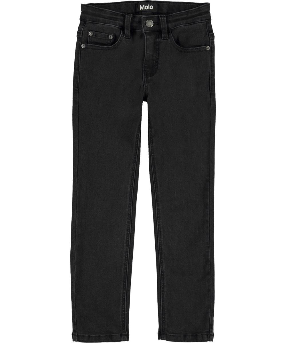 Aksel - Black - Schmal geschnittene schwarze Denim-Jeans