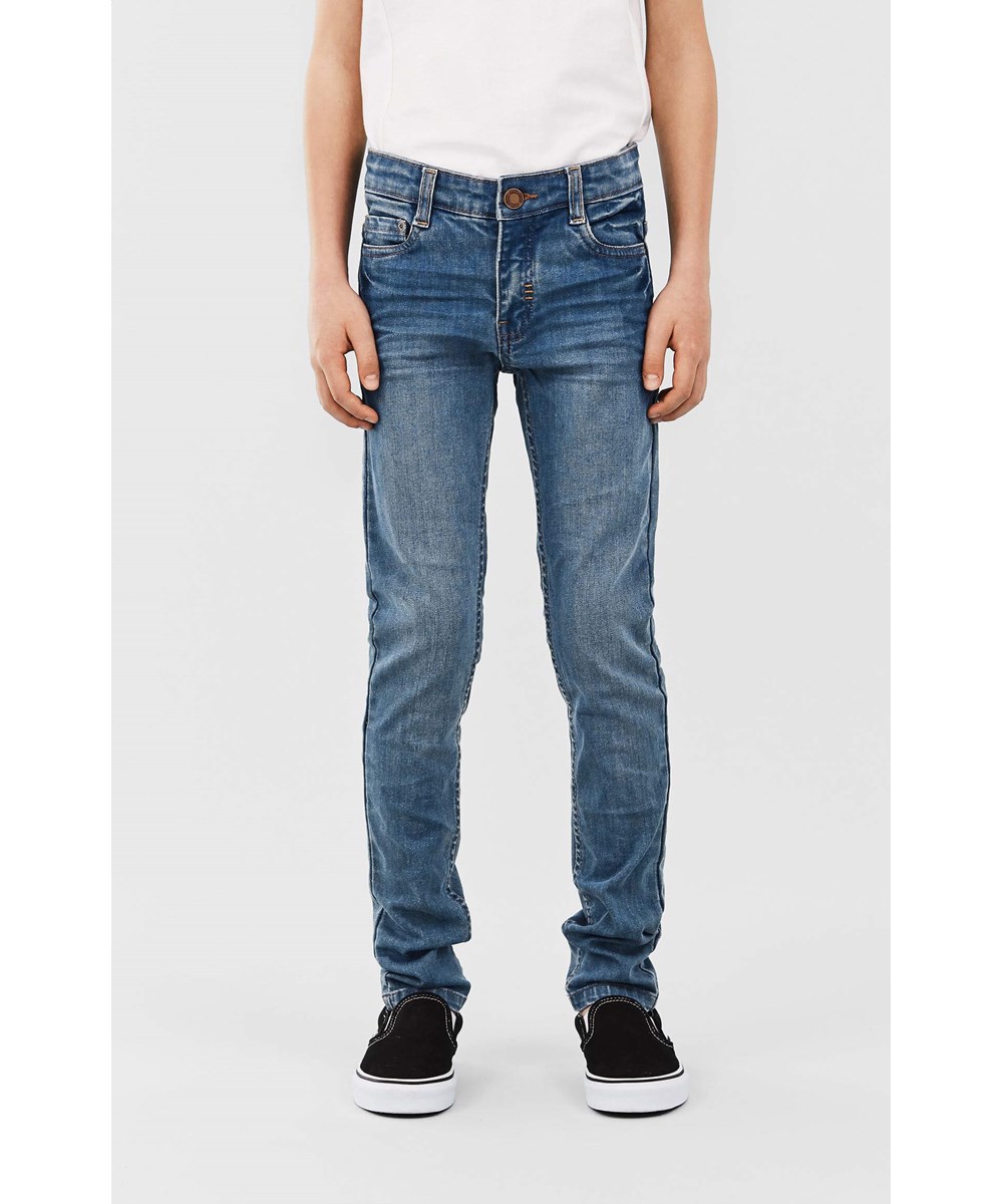 Aksel - Washed Blue - Slim Fit Blue Jeans