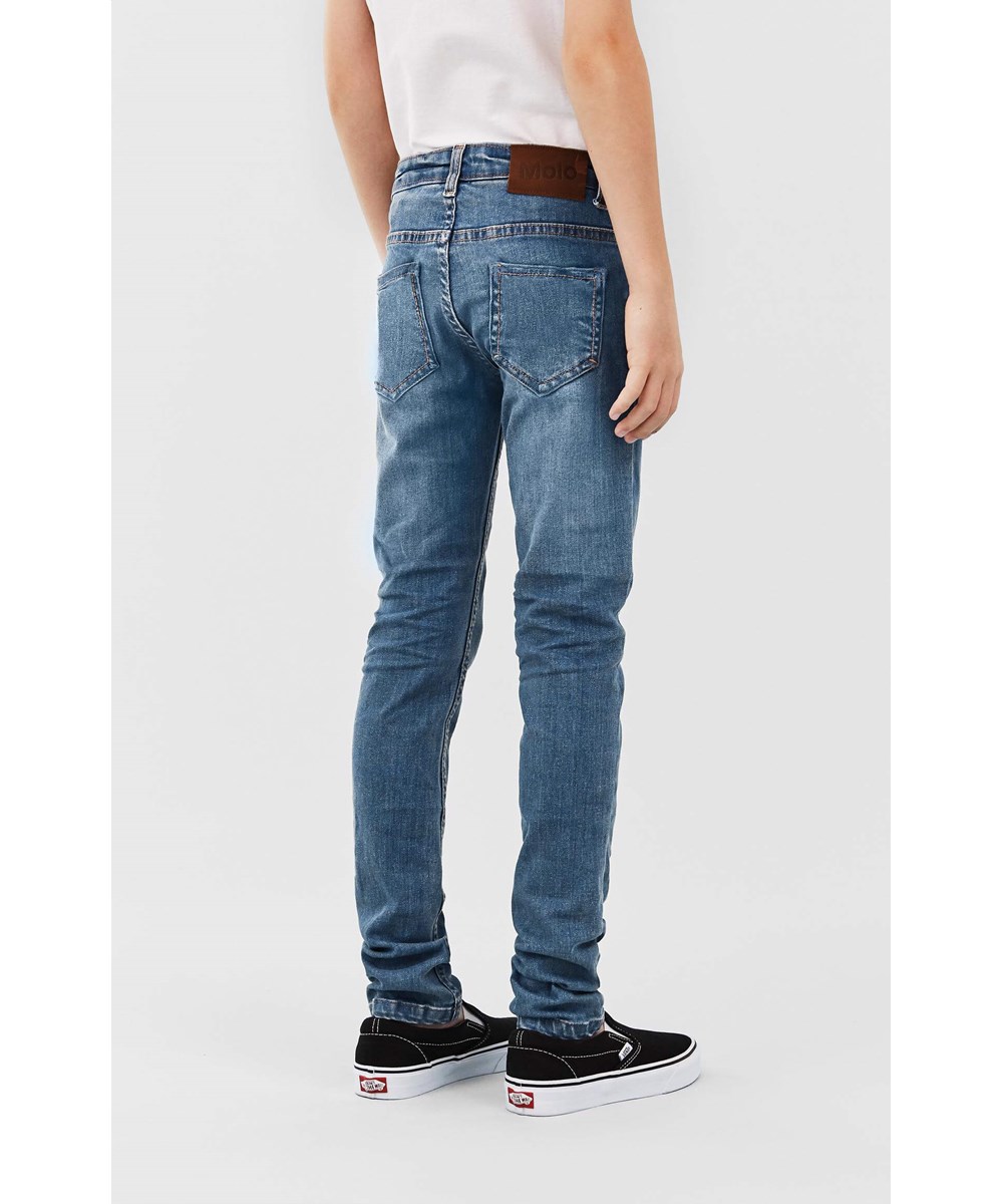 Aksel - Washed Blue - Slim Fit Blue Jeans