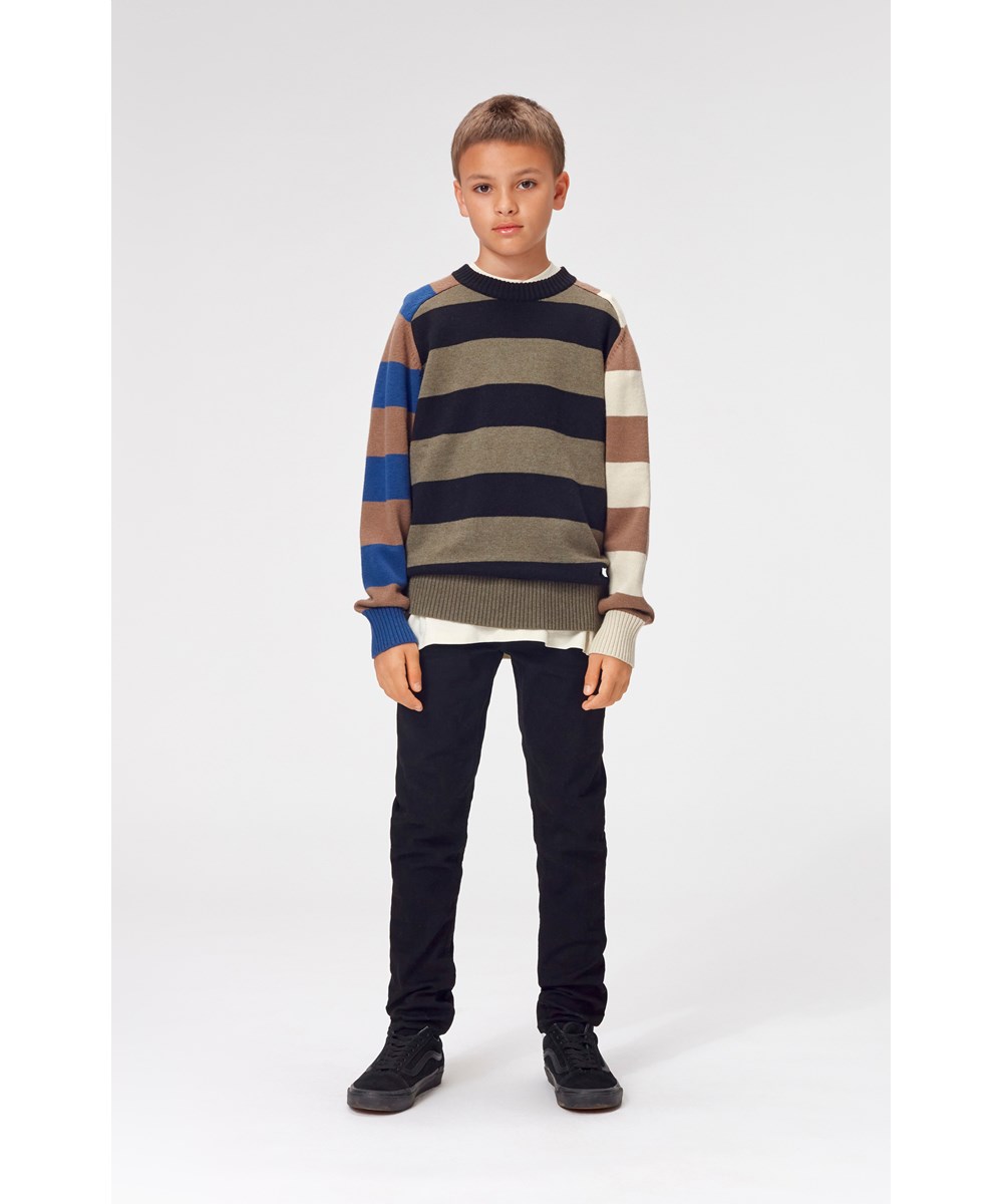 Aksel - Black - Schwarze, schmale Denim-Jeans.