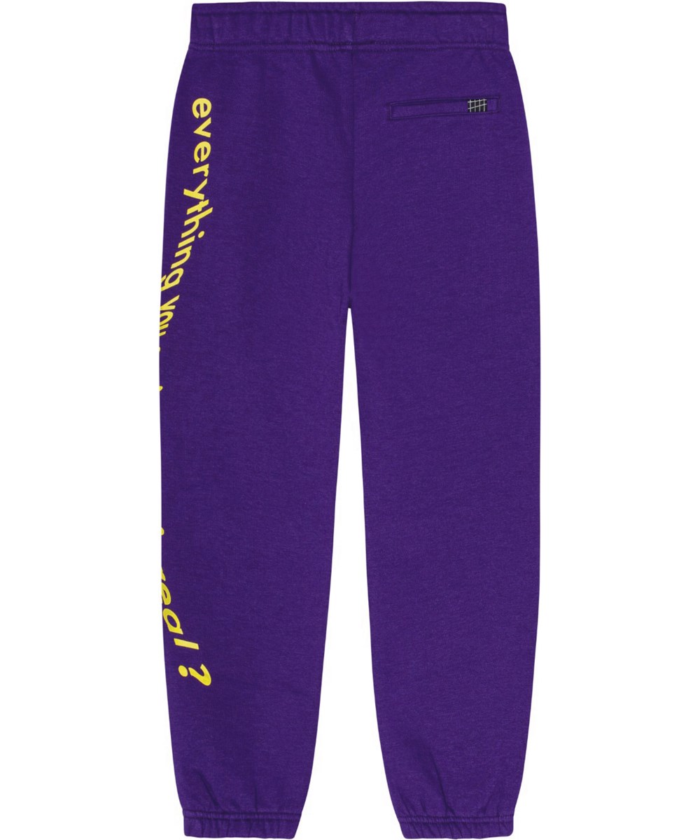 Allen - Nightshade - Lila Öko-Baumwoll-Jogginghose mit verstellbarem Bund und elastischen Knöcheln.