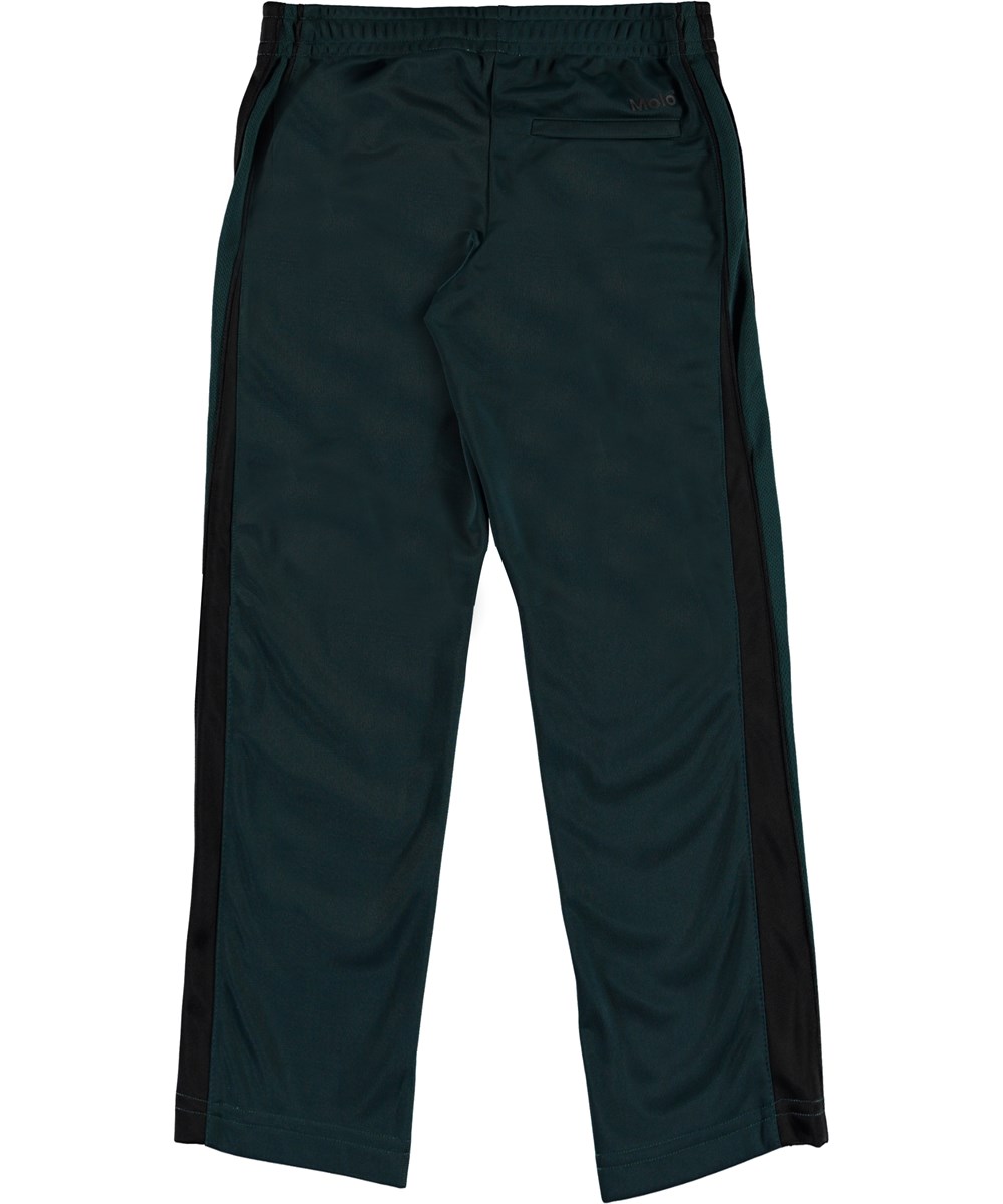 Almo - Night Forest - Dunkelgrüne Track-Hose mit Streifen