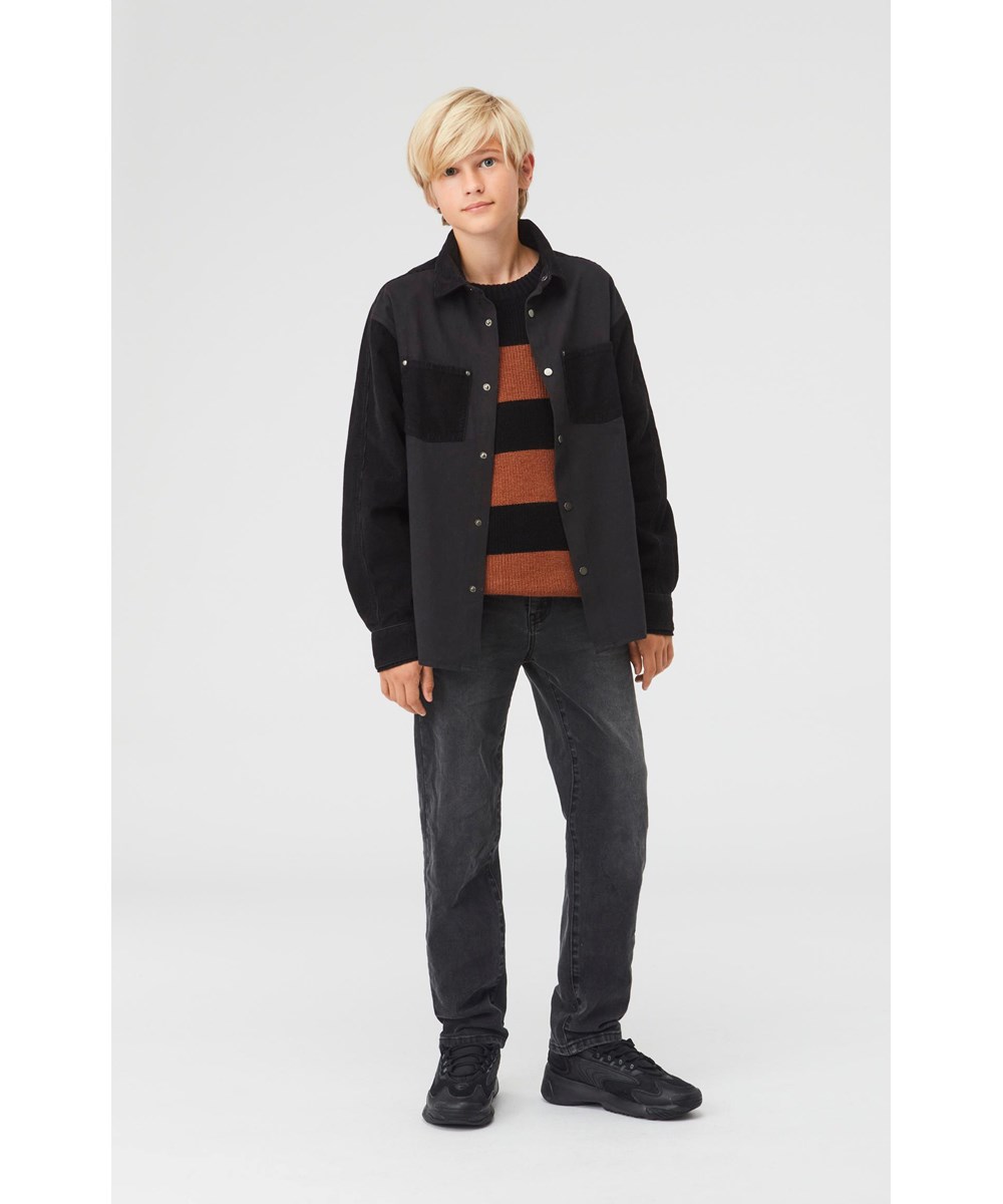 Alon - Washed Black - Schwarze Jeans mit normaler Passform