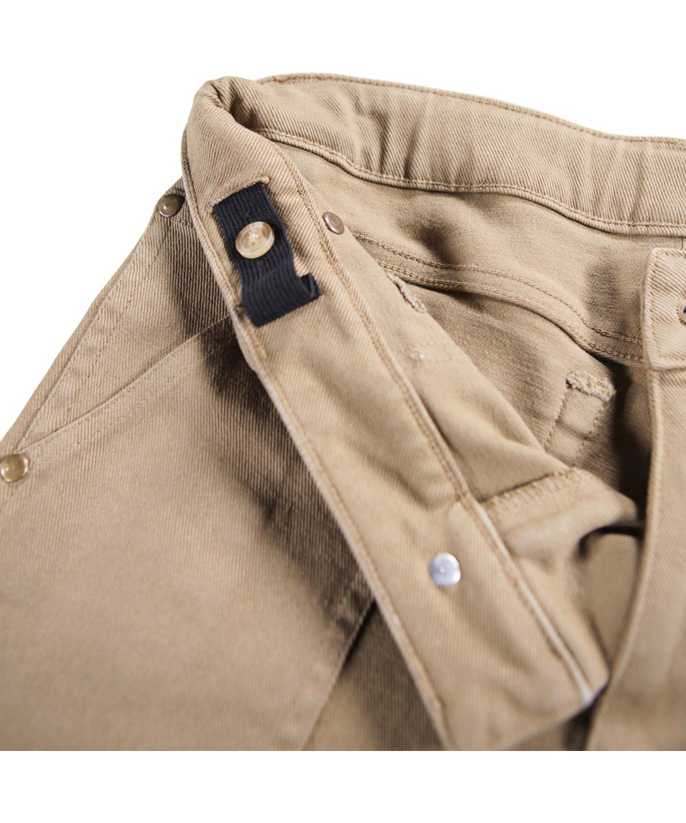 Alter - Drift Wood - Beige Cargohosen für Kinder aus Baumwoll-Twill.