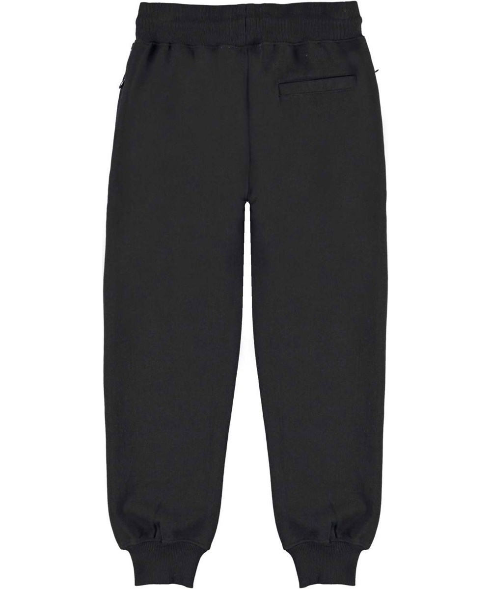 Alvar - Black - Schwarze Jogginghose mit fröhlichem Print.