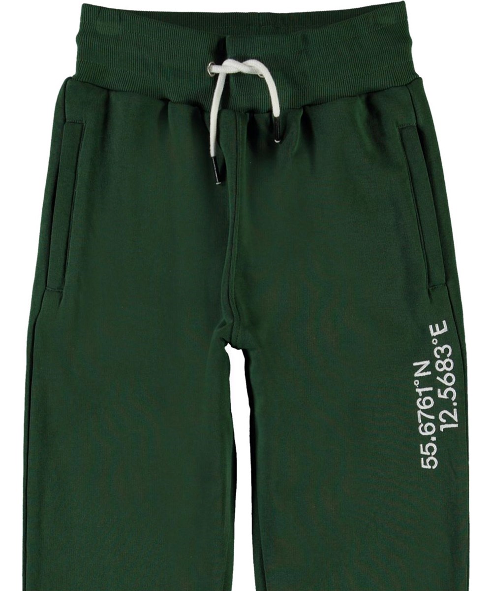 Alvar - Eden - Öko grüne Sweatpants mit Koordinaten