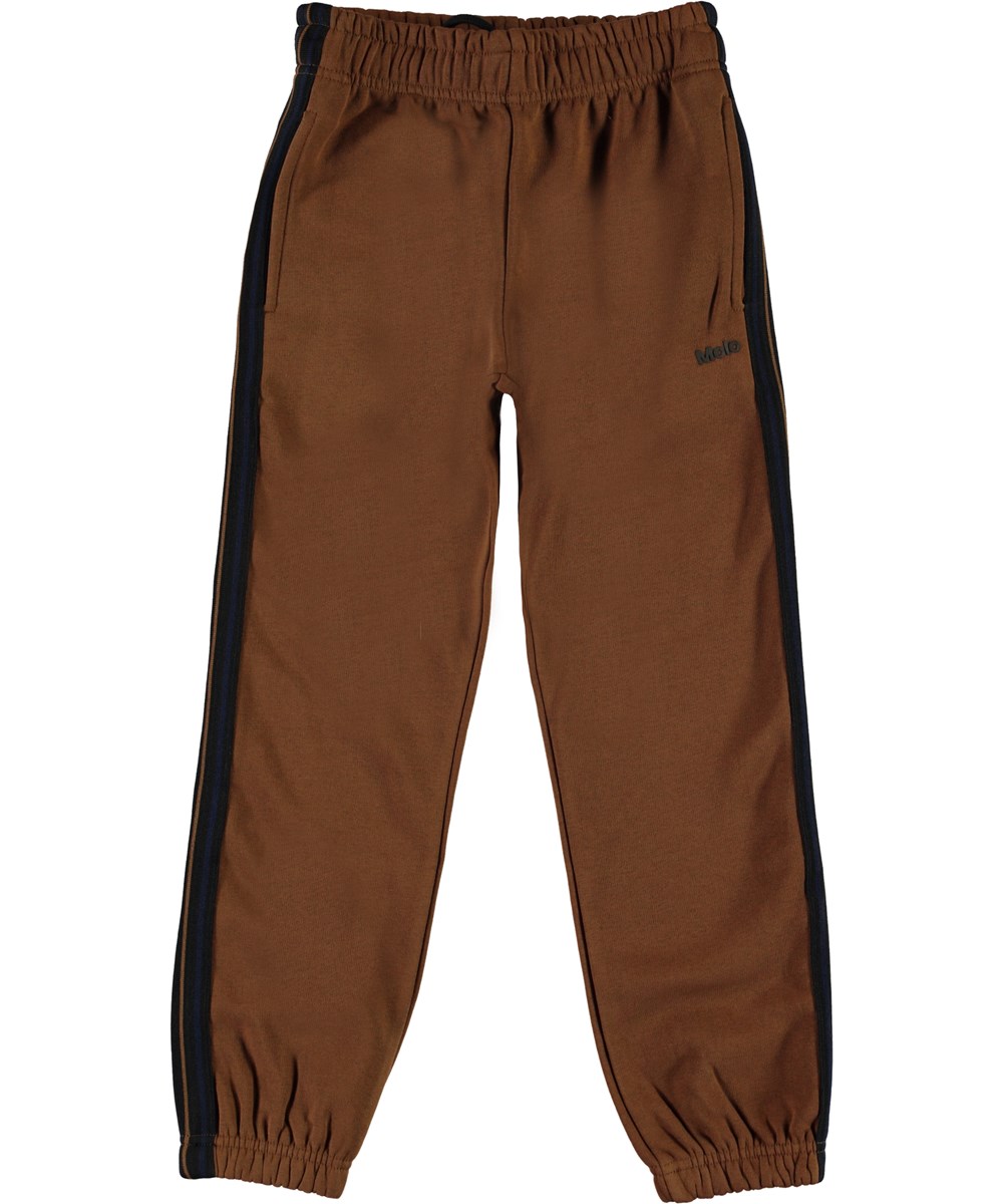 Am - Emperador - Braune Sweatpants mit schwarzem Streifen