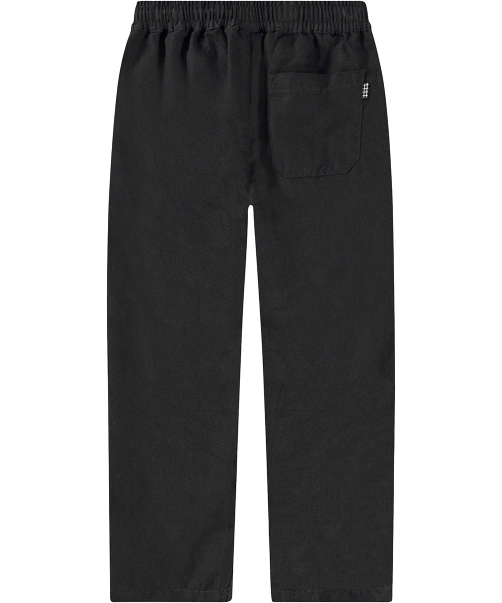 Amor - Black - Schwarze Leinenhose für Kinder.