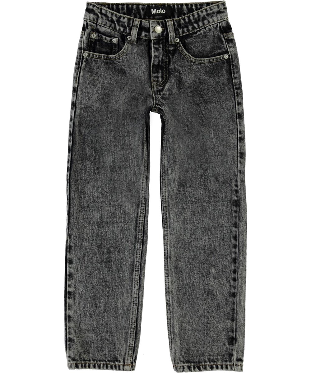 Andy - Stonewash Black - Schwarze baggy Denim-Jeans