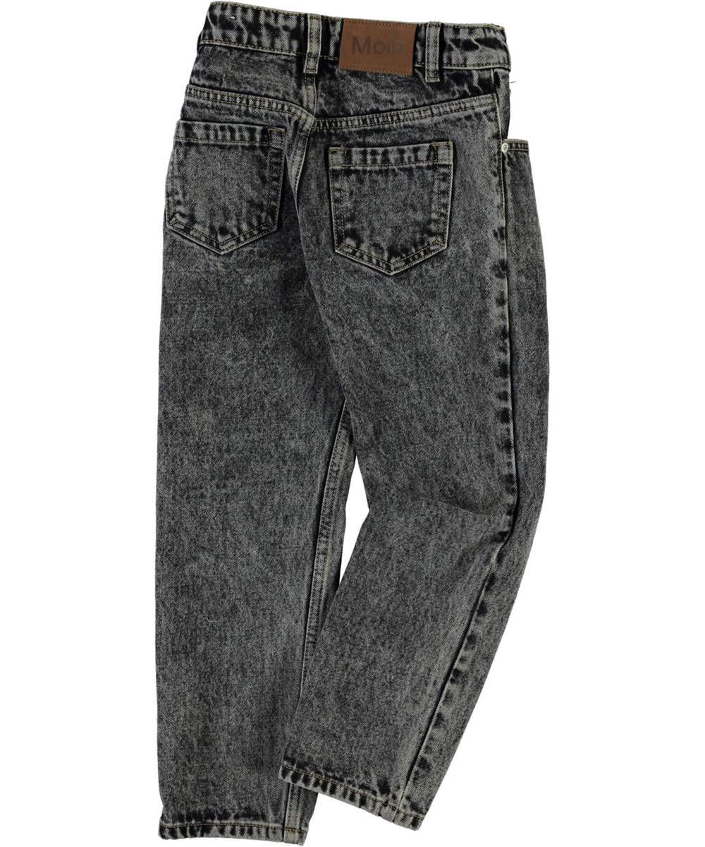 Andy - Stonewash Black - Schwarze baggy Denim-Jeans