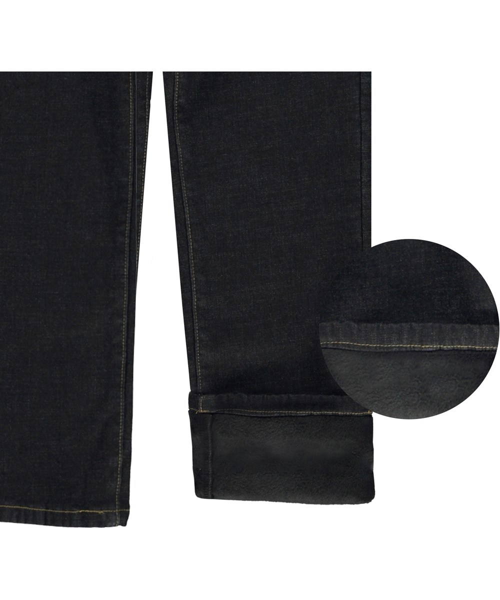 Andy Warm - Washed Indigo - Dunkle Jeans mit Futter